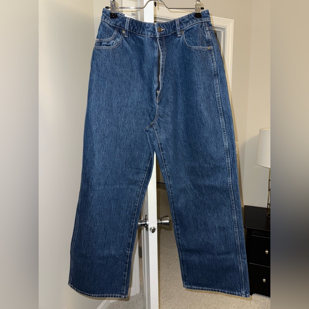 ROLLA'S Dark Blue Cropped Straight Leg Jeans